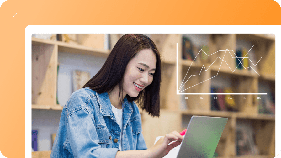 Student with laptop